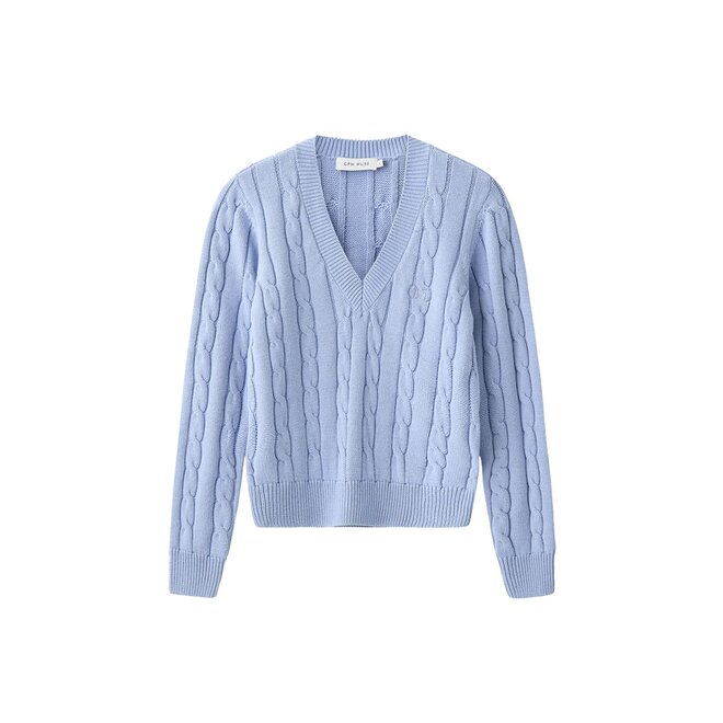 Kotom Cable Knit Pullover - Blue Heron