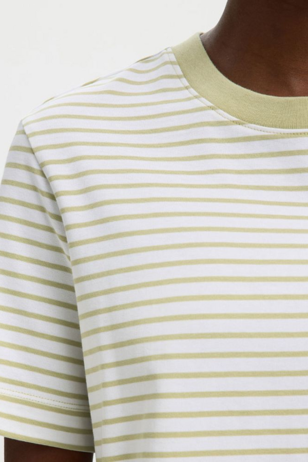Essential Striped Boxy Tee Noos - Lint Bright White