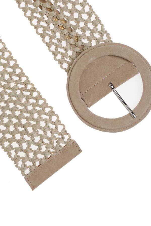 Raffia Belt - Oyster