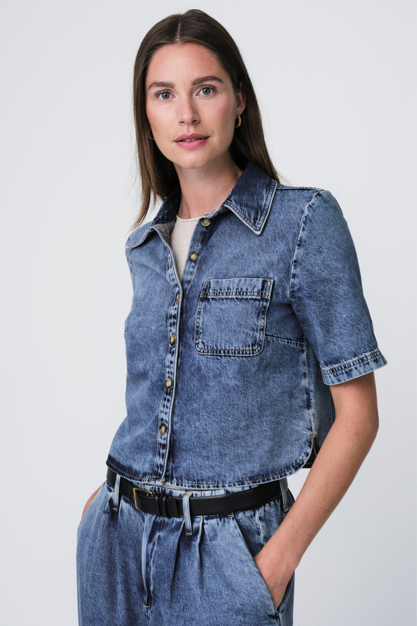 Cross Hopcar Denim Shirt - Random Blue