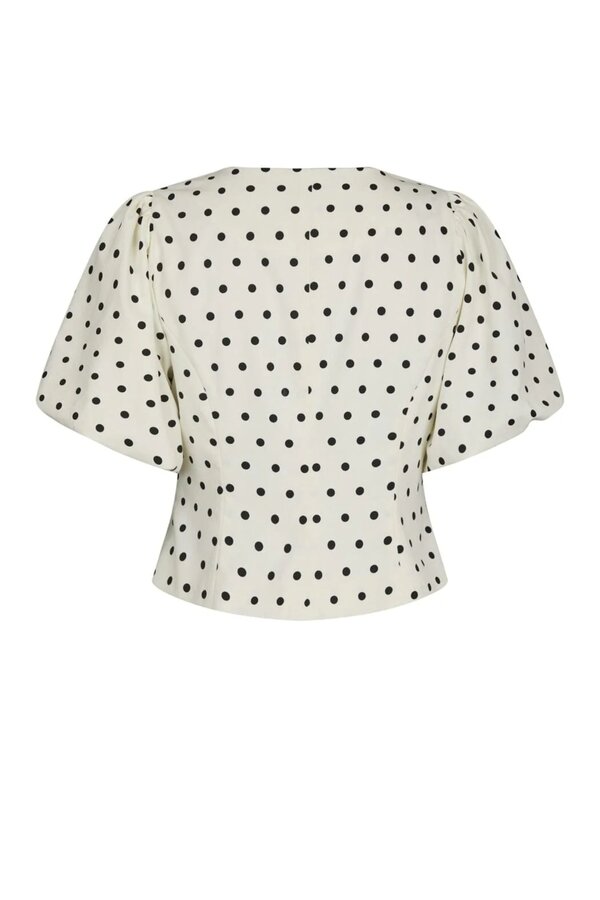 Anela Dot Blouse - White