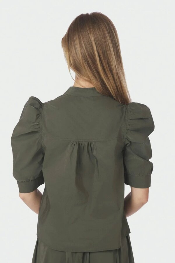 Roella Poplin Blouse - Army