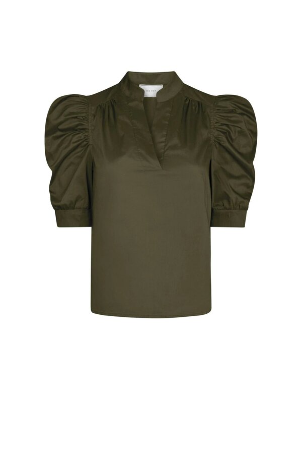 Roella Poplin Blouse - Army