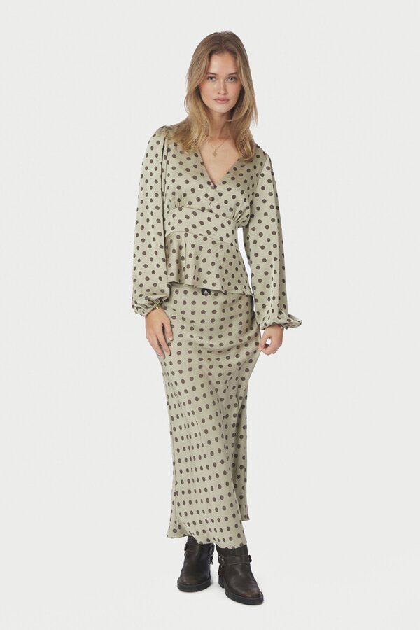 Lola Dotted Skirt - Pistachio