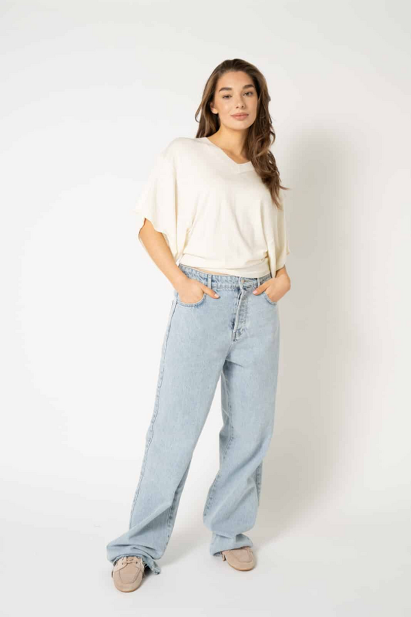 Suzette V Knitted - Off White