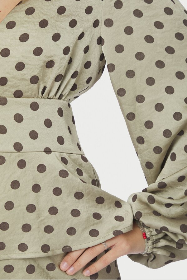 Jellima Dotted Blouse - Pistachio