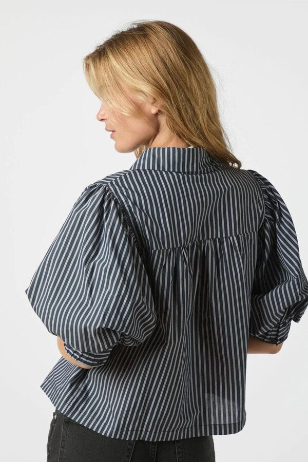 Etta Stripe Shirt - Navy