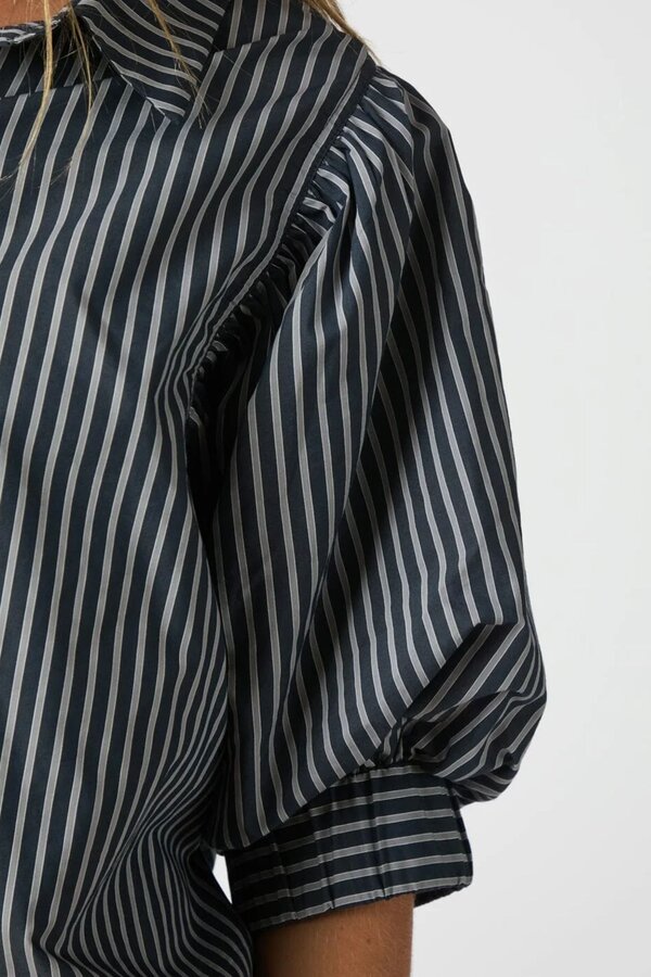 Etta Stripe Shirt - Navy