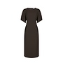 Miloine Drape Dress - Dark Brown