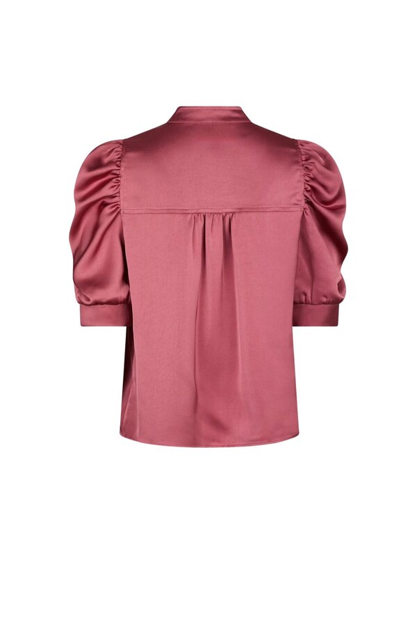 Roella Heavy Sateen Blouse - Cherry Pink
