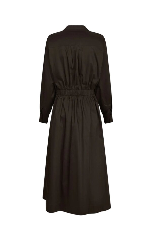 Ottana Poplin Dress - Chocolate Brown