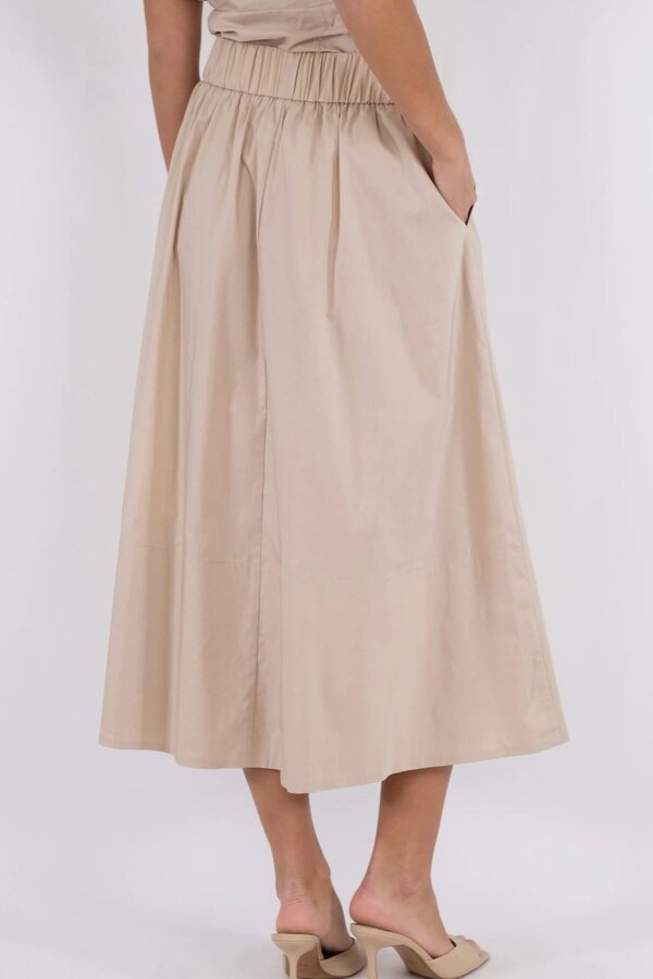 Yara Poplin Skirt - Dark Sand