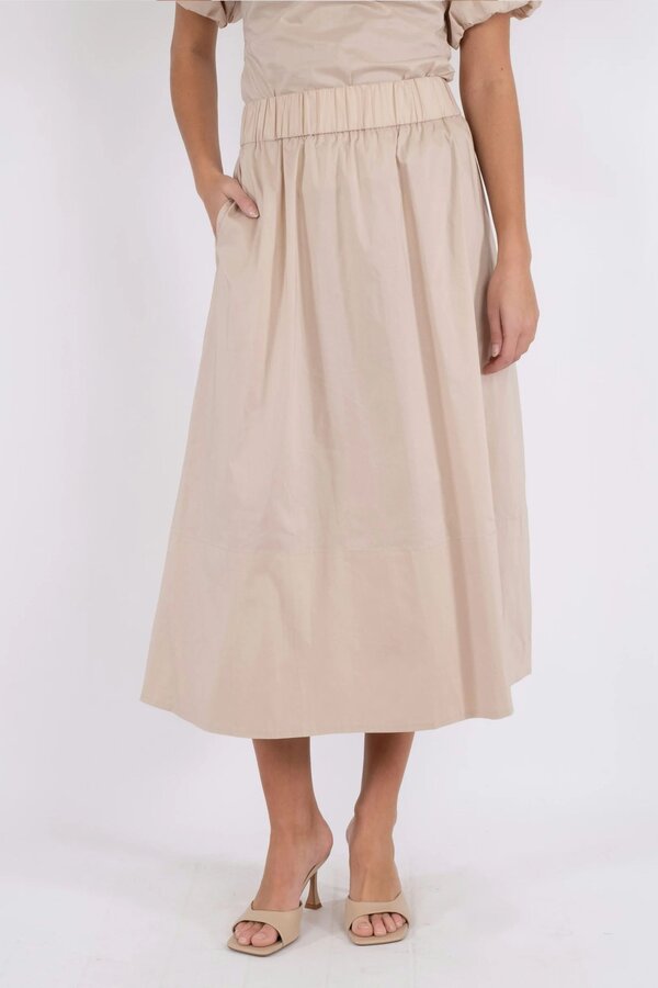 Yara Poplin Skirt - Dark Sand