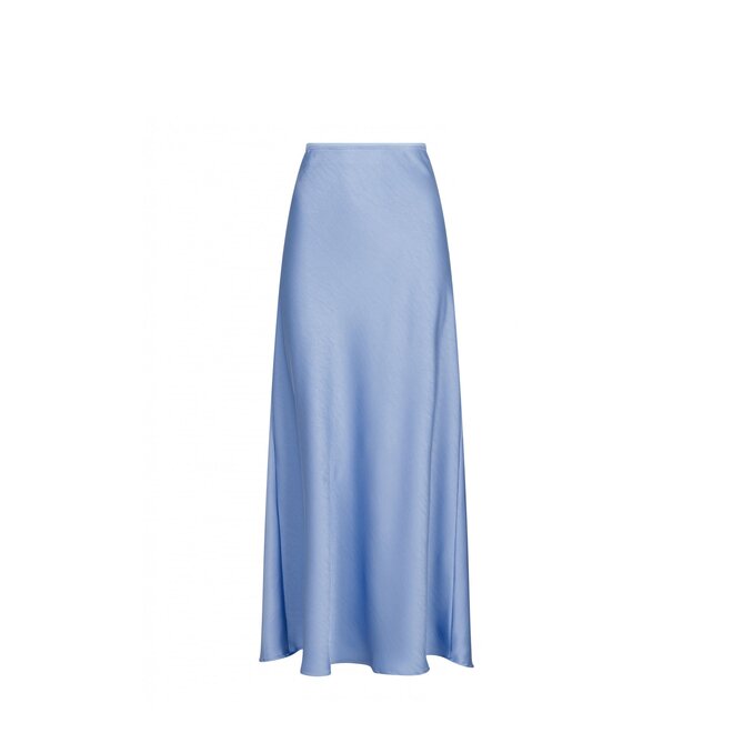 Vicky Heavy Sateen Skirt - Smoke Blue