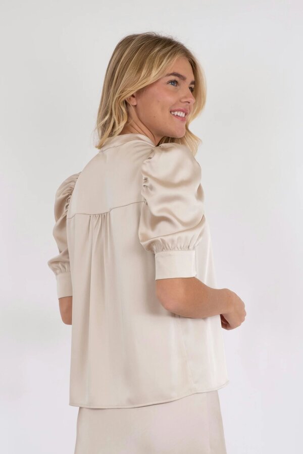 Roella Heavy Sateen Blouse - Champagne