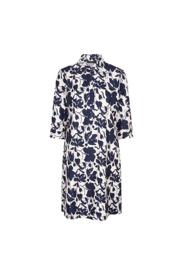 Blouse Jurk Bloem - Navy