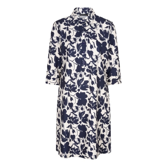 Blouse Jurk Bloem - Navy
