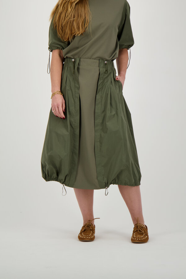 Allegra Tafetta Mix Skirt - Army