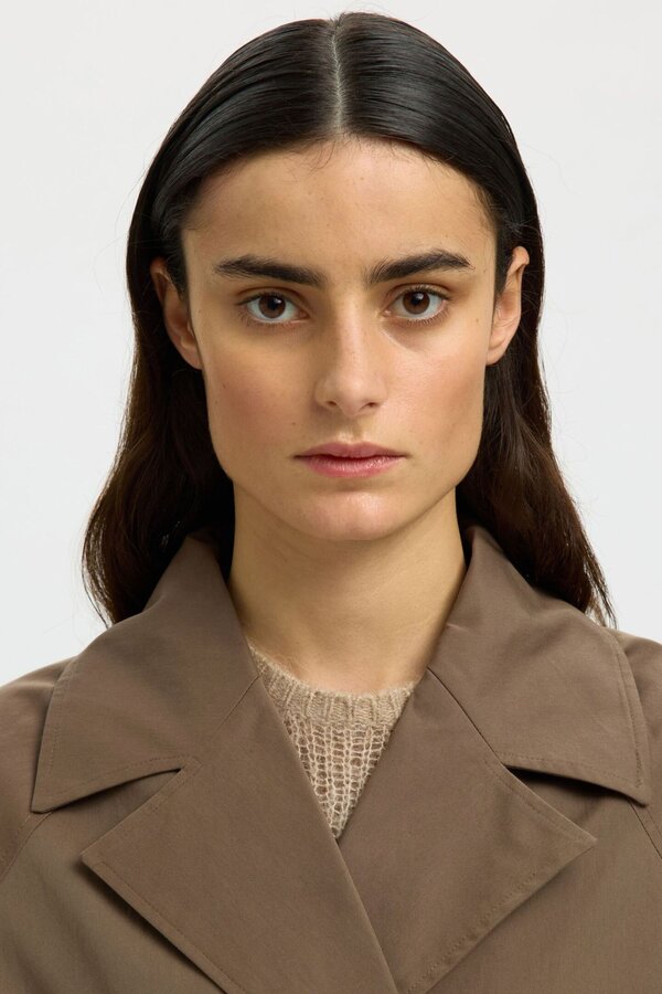 Cilo Short Trenchcoat - Chocolate Chip