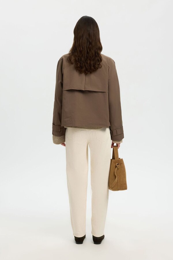 Cilo Short Trenchcoat - Chocolate Chip