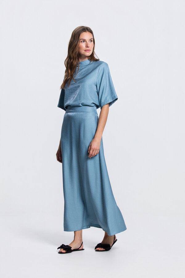 Dahlia Rok Long - Aquamarijn