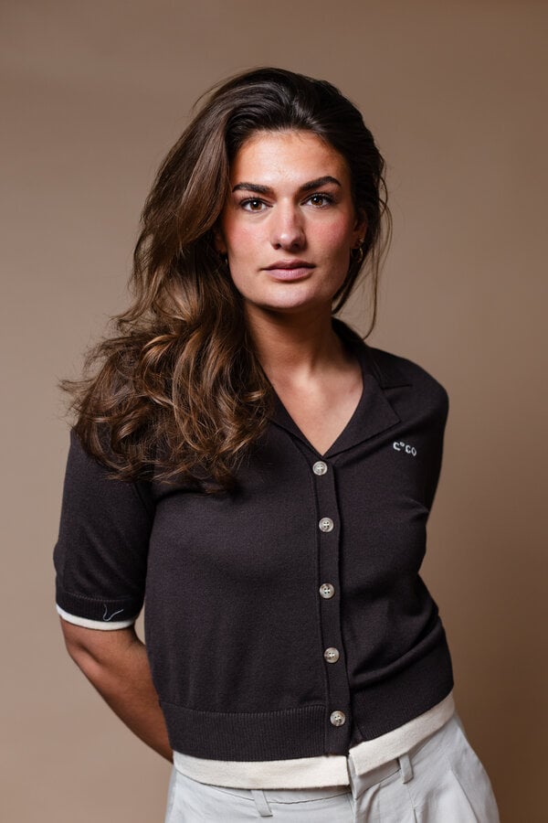 LueCC Crop Cardigan - Dark Brown