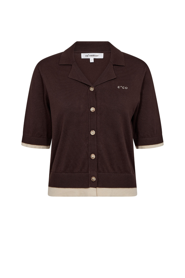 LueCC Crop Cardigan - Dark Brown