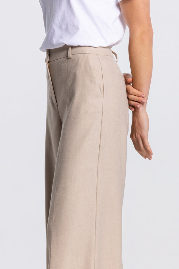 Nienke Wide Leg Pantalon - Zand