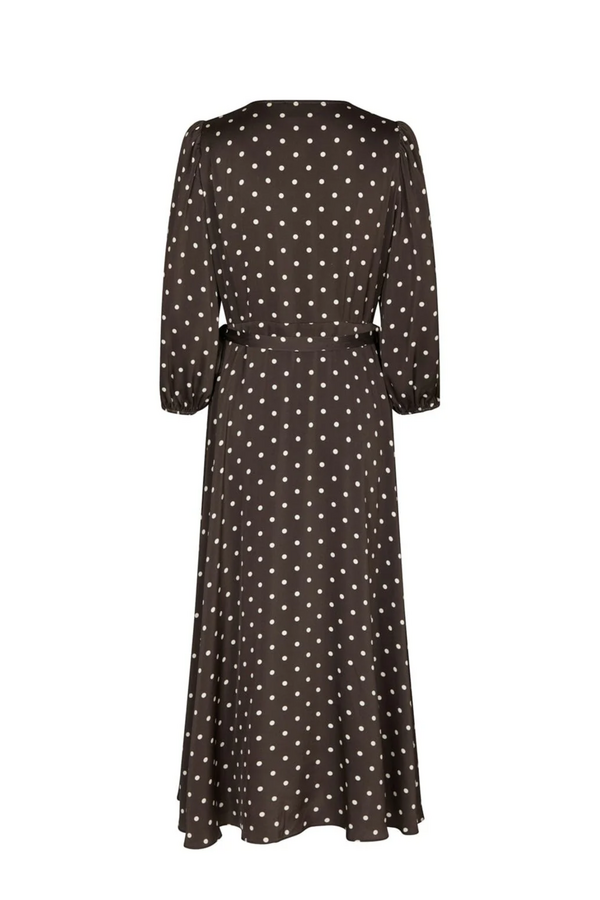 Malinga Dot Dress - Dark Brown