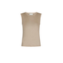 Nimbi Fine Rib Top - Beige Melange