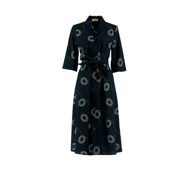 Print Jurk - Navy