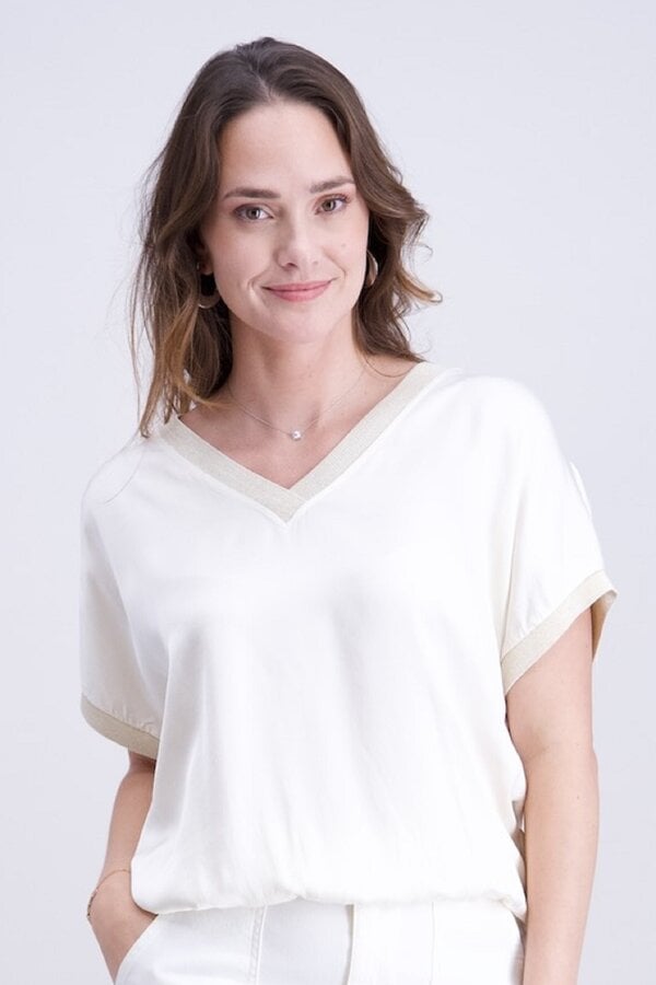 V-hals Blouse - Off White