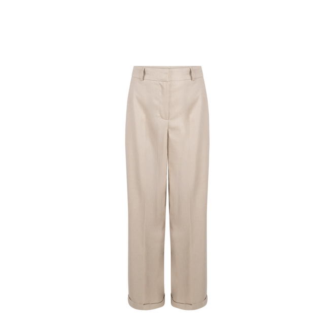 Nienke Wide Leg Pantalon - Zand