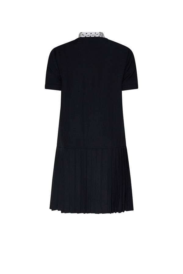 Hesper Short Dress - Black Pois White