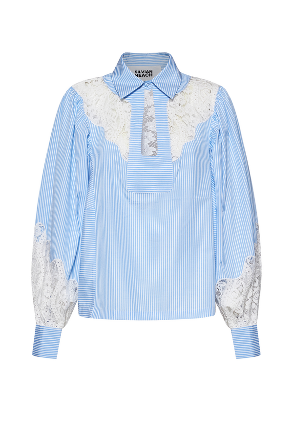 Illasi Shirt - Sky Stripes / White