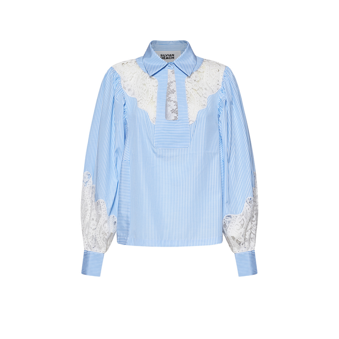 Illasi Shirt - Sky Stripes / White