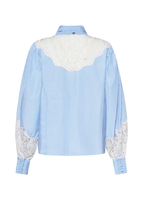 Illasi Shirt - Sky Stripes / White