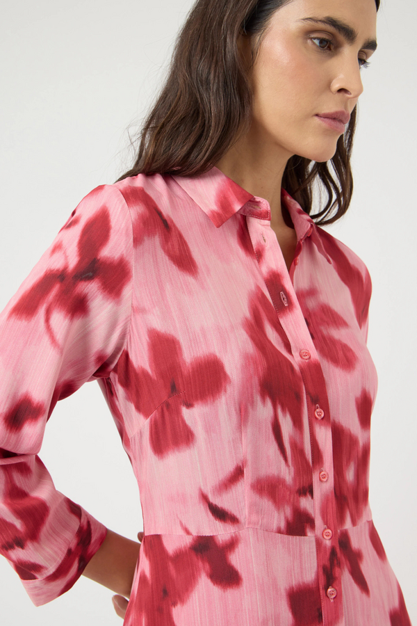 Savanna Long Shirt Dress - Moonlite Mauve/Cammy