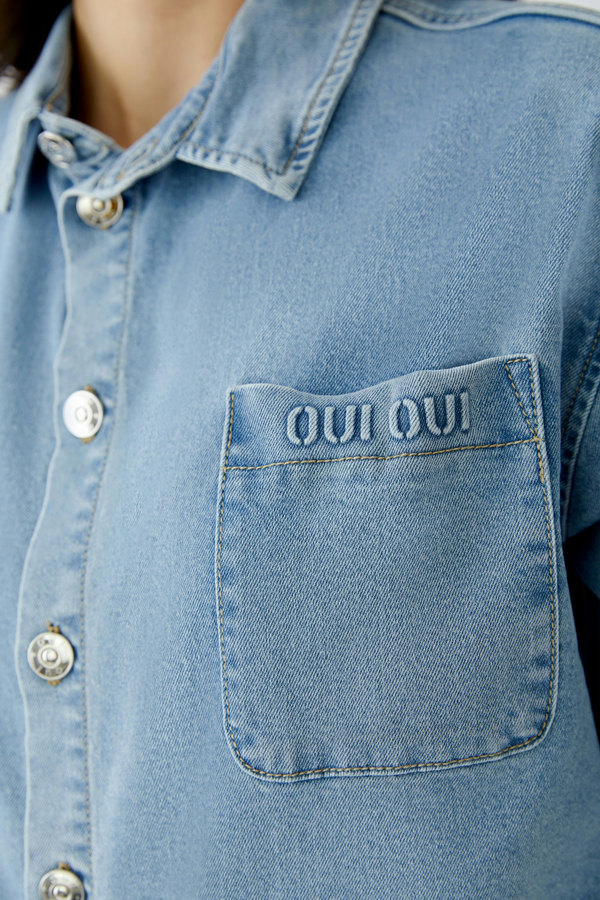 Denim Blouse - Blue Denim