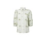 Roos Blouse 3/4 Puffed Sleeve 3D Flowers - Light Green