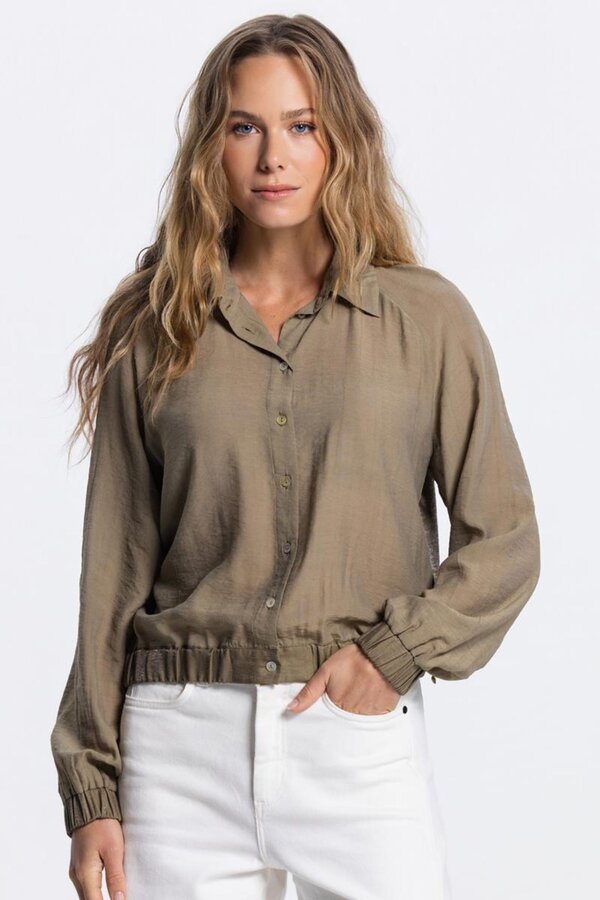 Ollie Bomber Blouse Jacket - Army