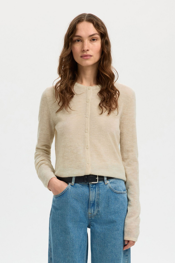 Shirley LS Knit Cardigan - Birch