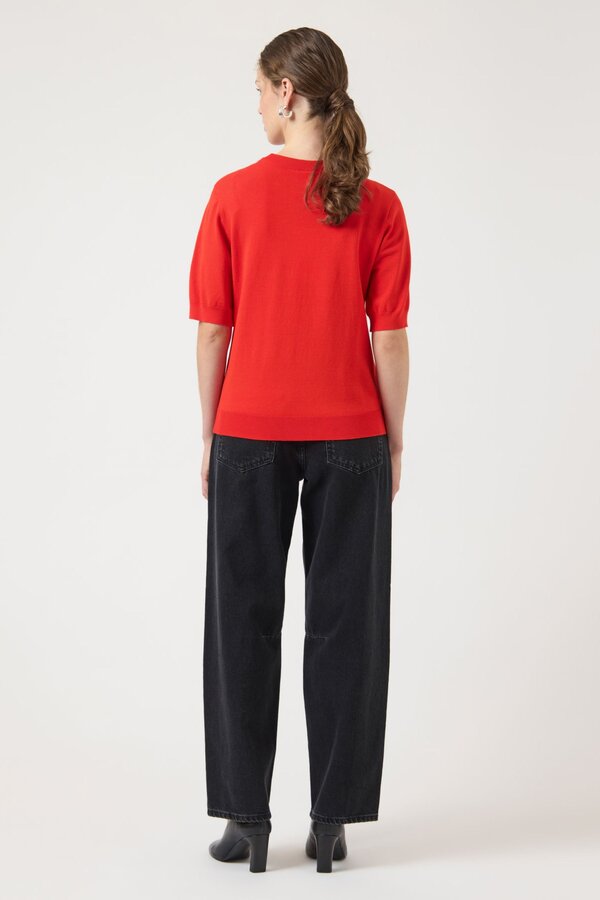 Lena Knit Pullover - Fiery Red