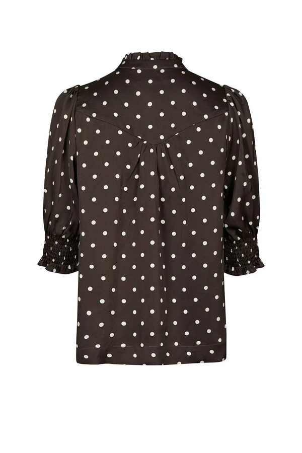 Diana Dot Blouse - Dark Brown