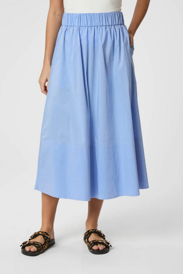 Yara Poplin Skirt - Sky Blue