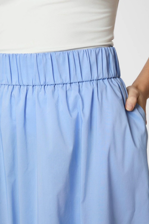 Yara Poplin Skirt - Sky Blue