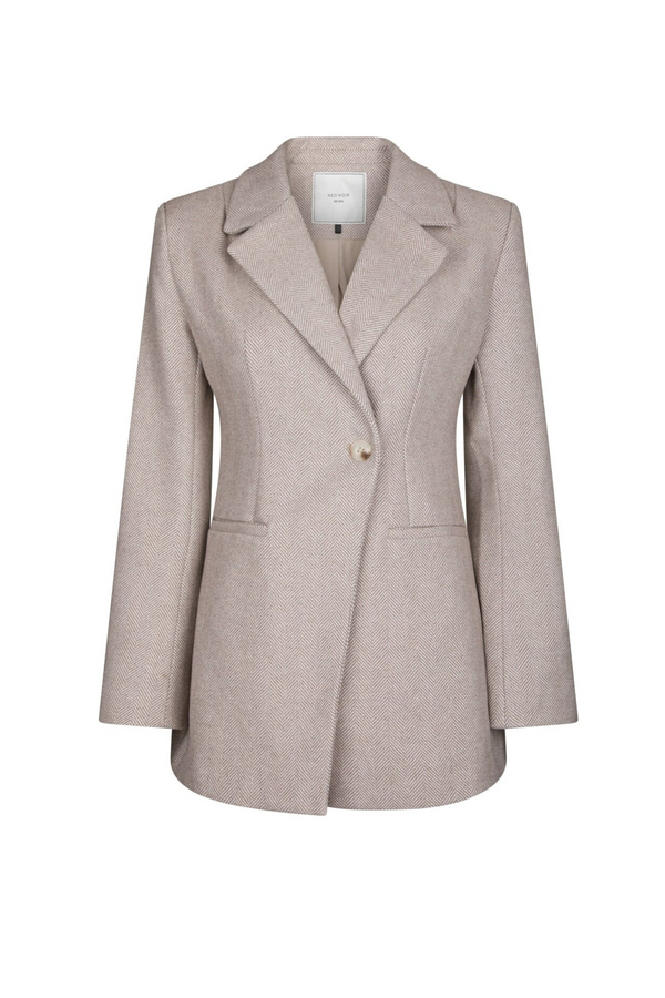 Bowie Herringbone Blazer - Sand