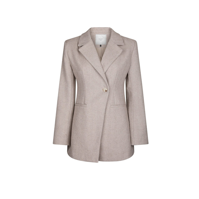 Bowie Herringbone Blazer - Sand