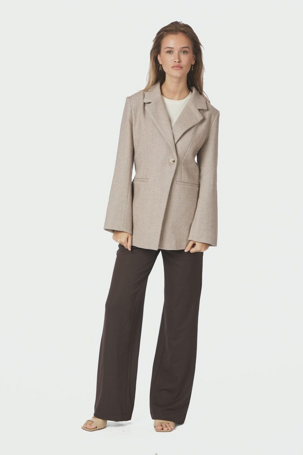 Bowie Herringbone Blazer - Sand