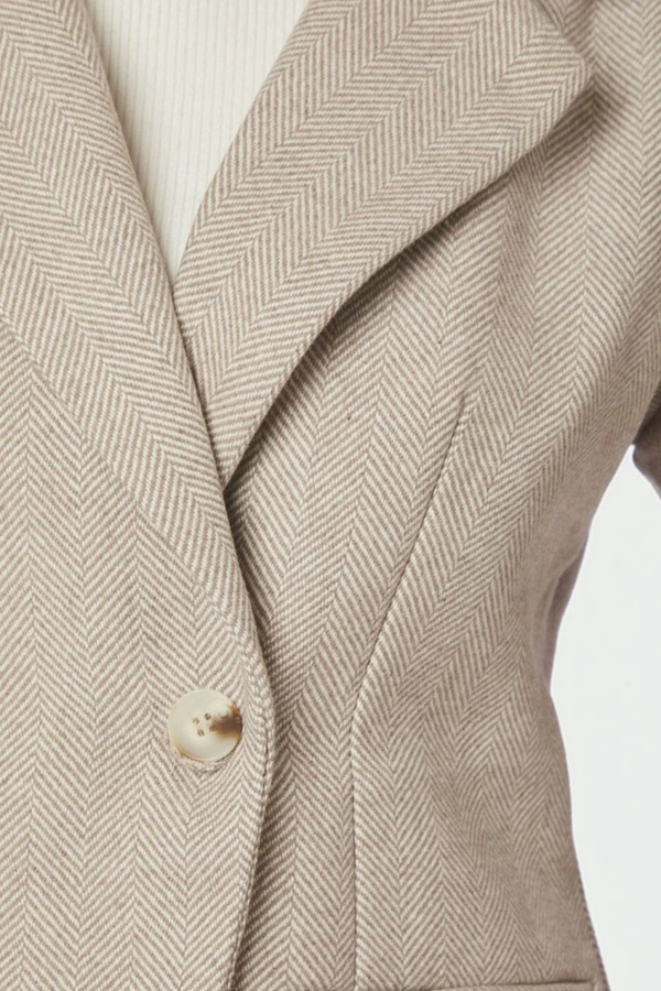 Bowie Herringbone Blazer - Sand
